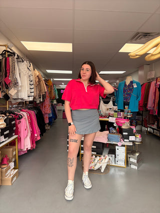 Half Zip Polo Pink