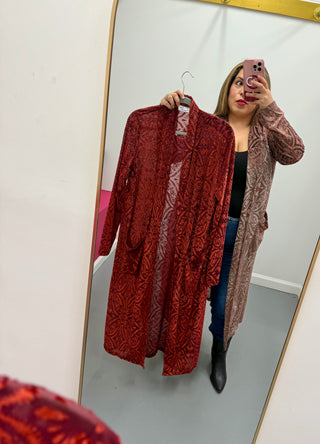 Mesh & Velvet Duster
