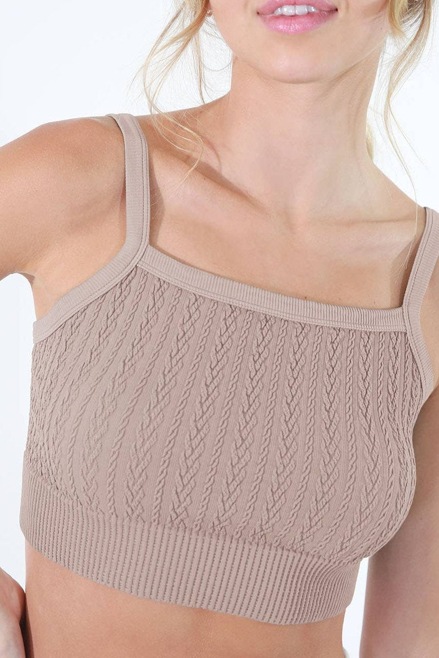 Cable Knit Bralette (9 colors)