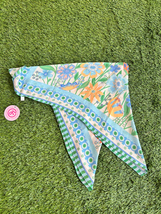 Flower Market Bandana Scarf - Blue