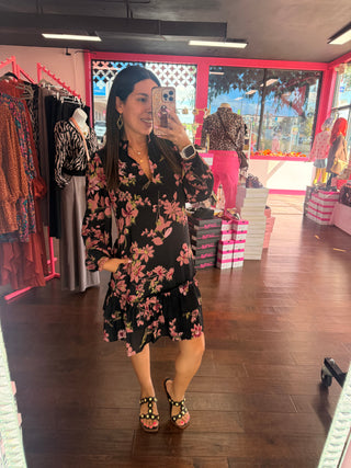 SPECIAL ORDER - Ruffle Dress Veranda Floral Vine