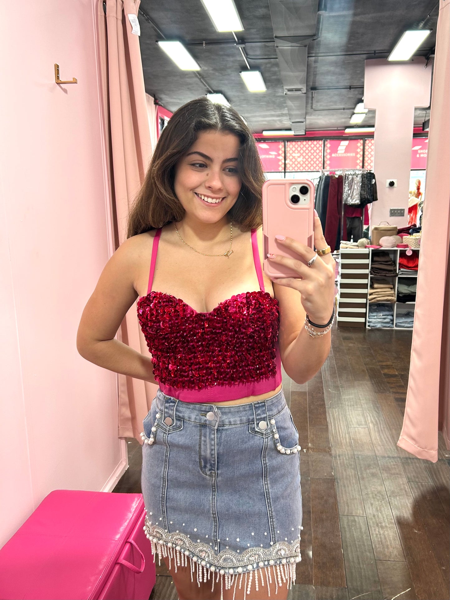 Sequin Corset Bustier