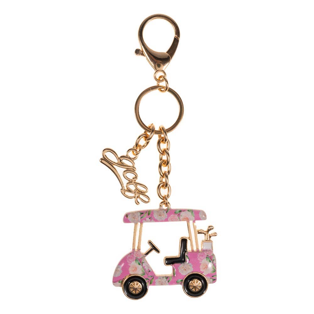 Pink Golf Cart Bag Charm