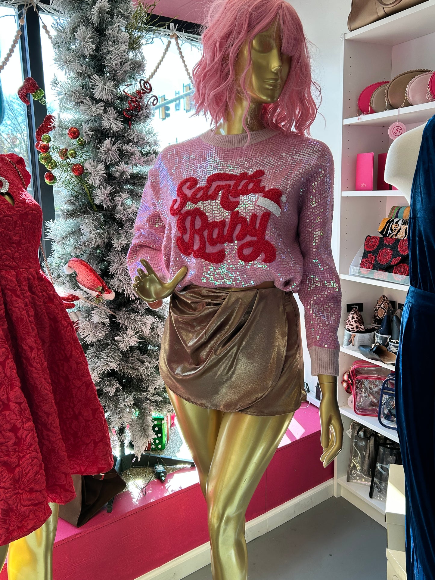 Santa Baby Sequin Sweater