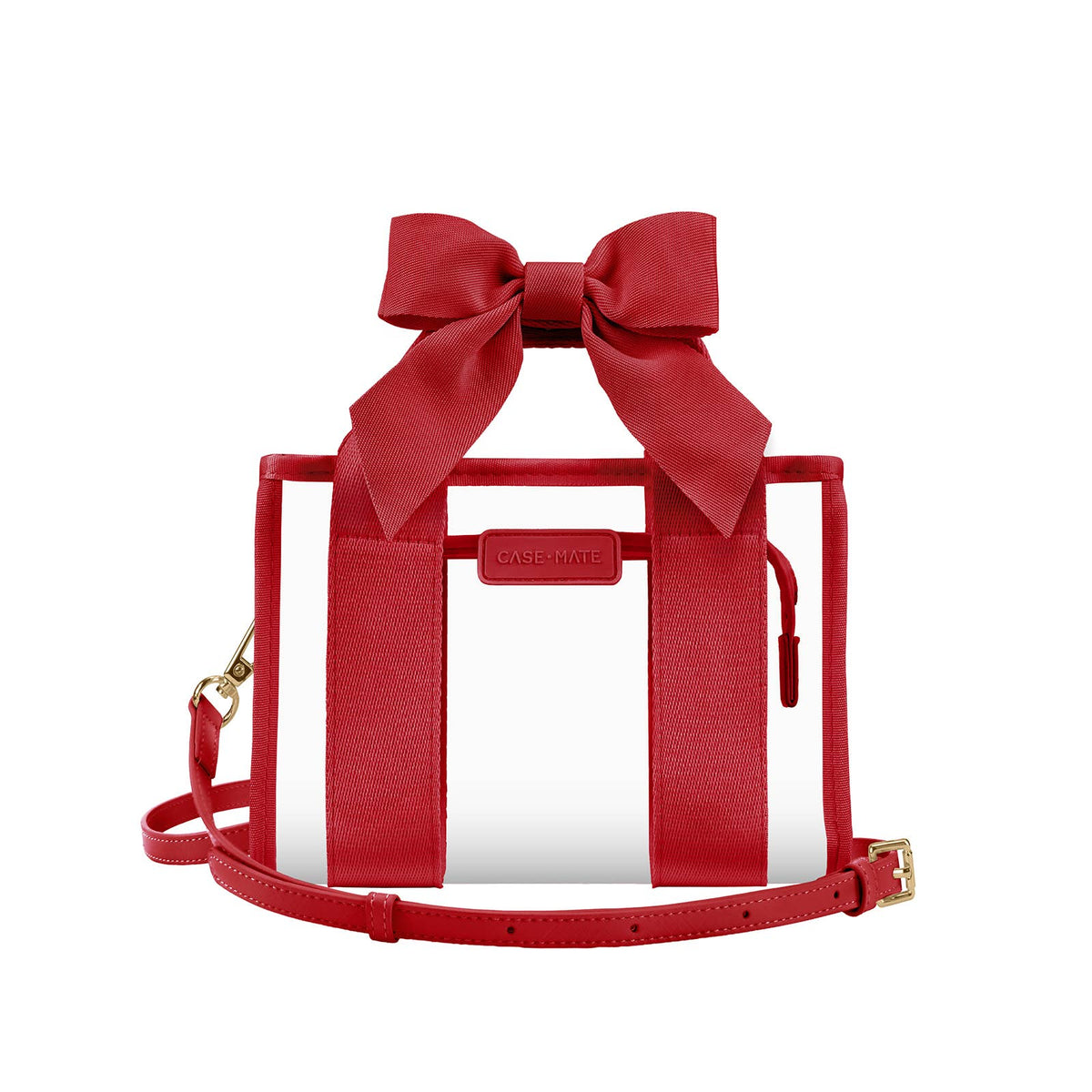 Clear Stadium Bag Varsity Red Bow