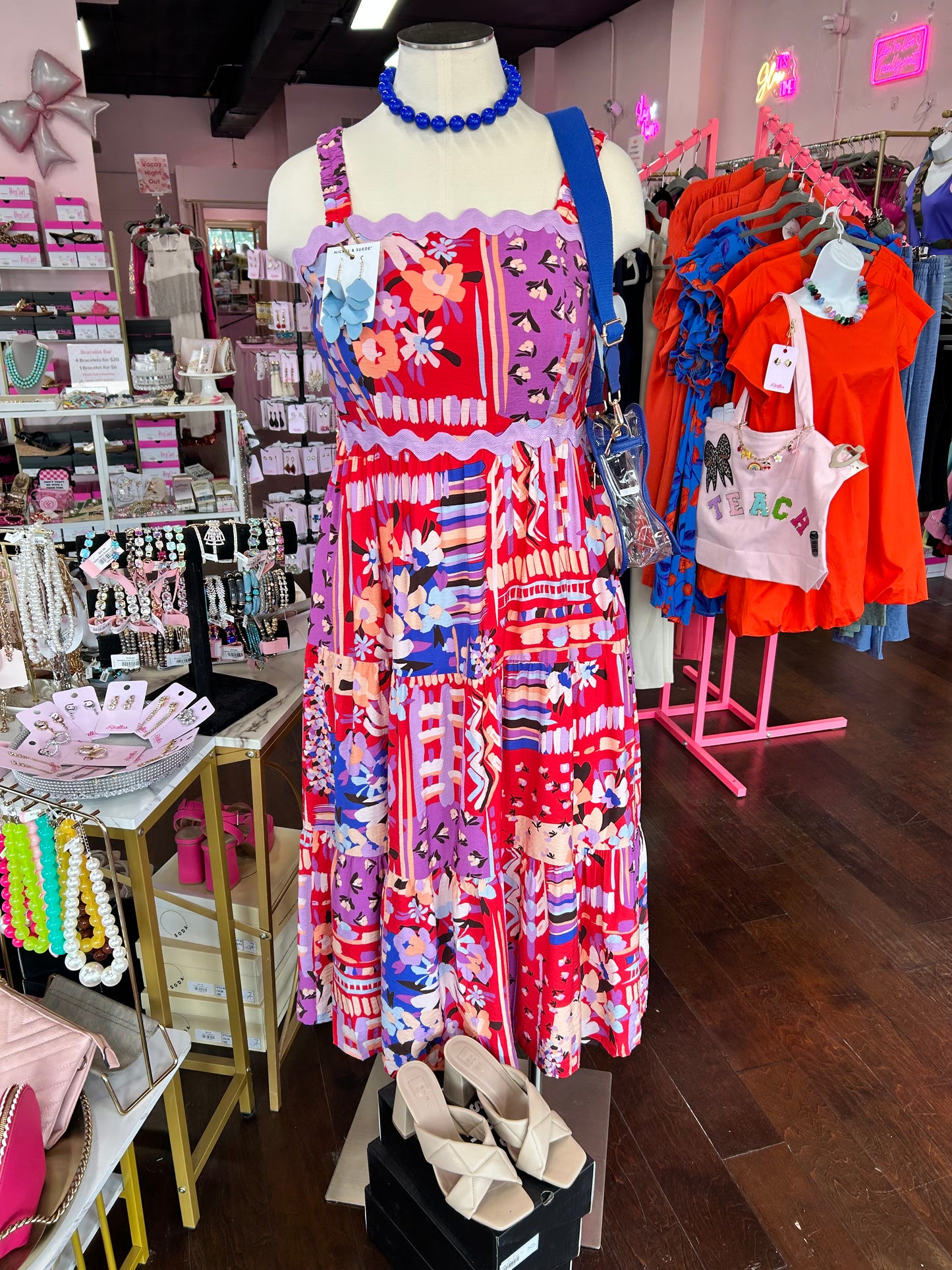 Curvy Pink Tropics Dress