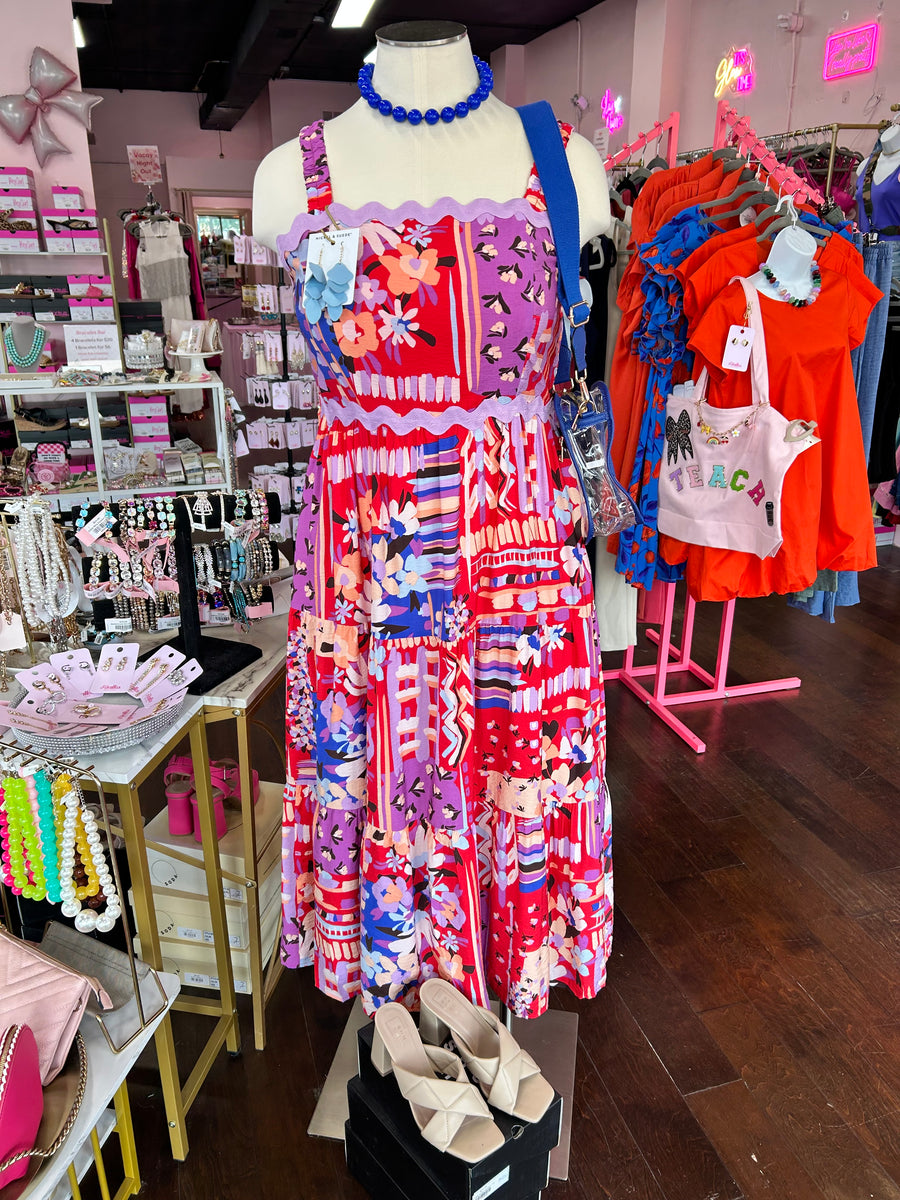 Curvy Pink Tropics Dress