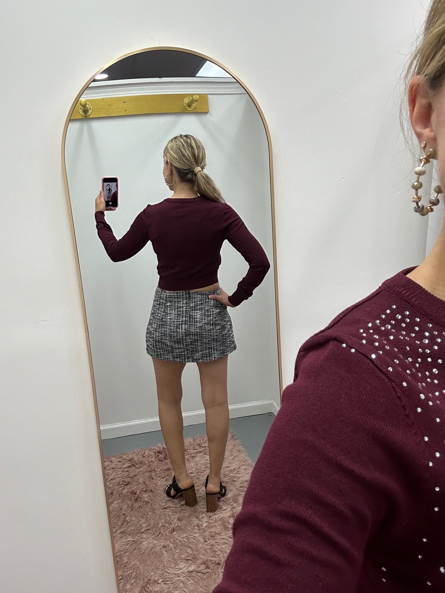 Tweed Skorts Black