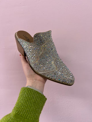 Glam Girl Rhinestone Mules