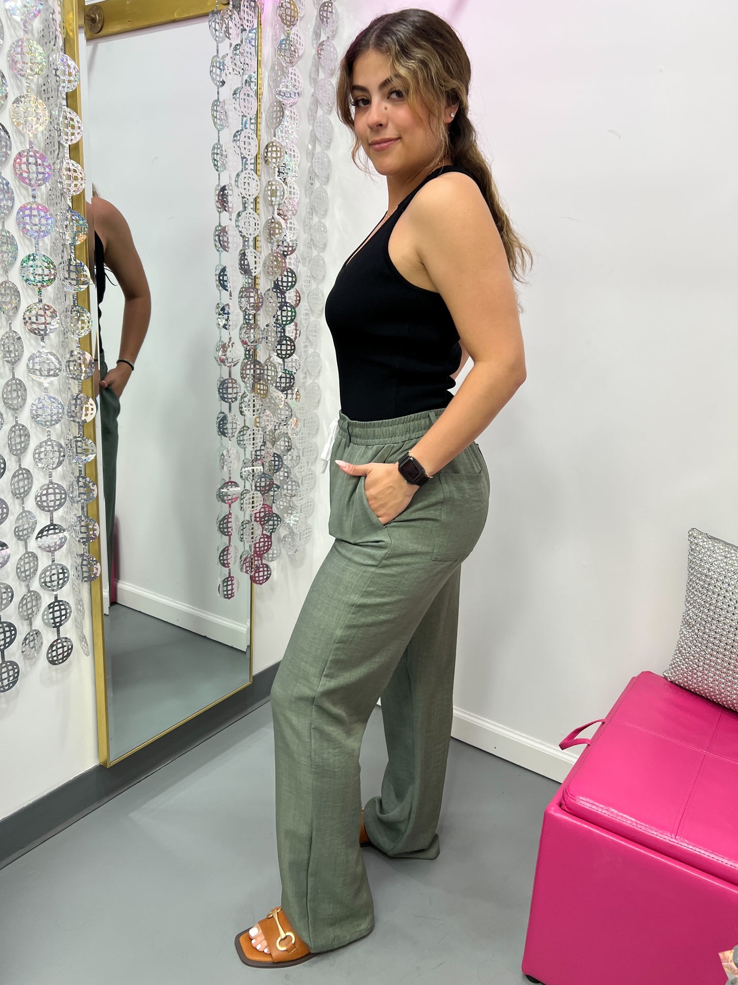 Straight Trousers Stone