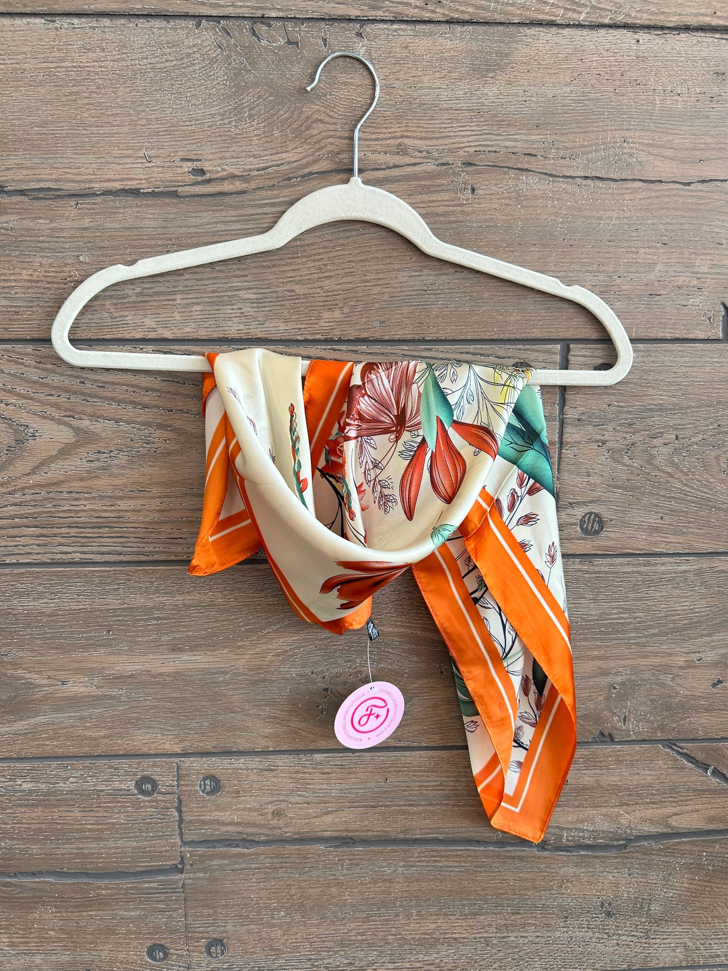 Floral Garden Bandana - Orange