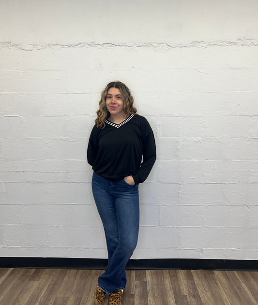 Varsity Top Black