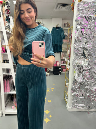 Velvet Pants Teal