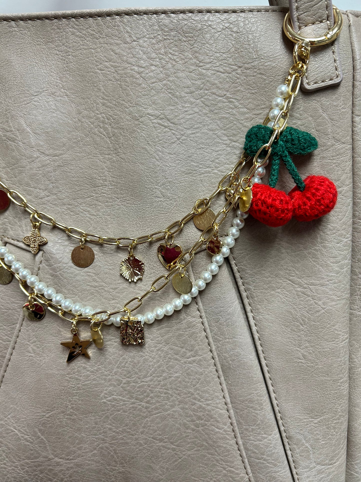 Bag Chain Charms Multi Cherry