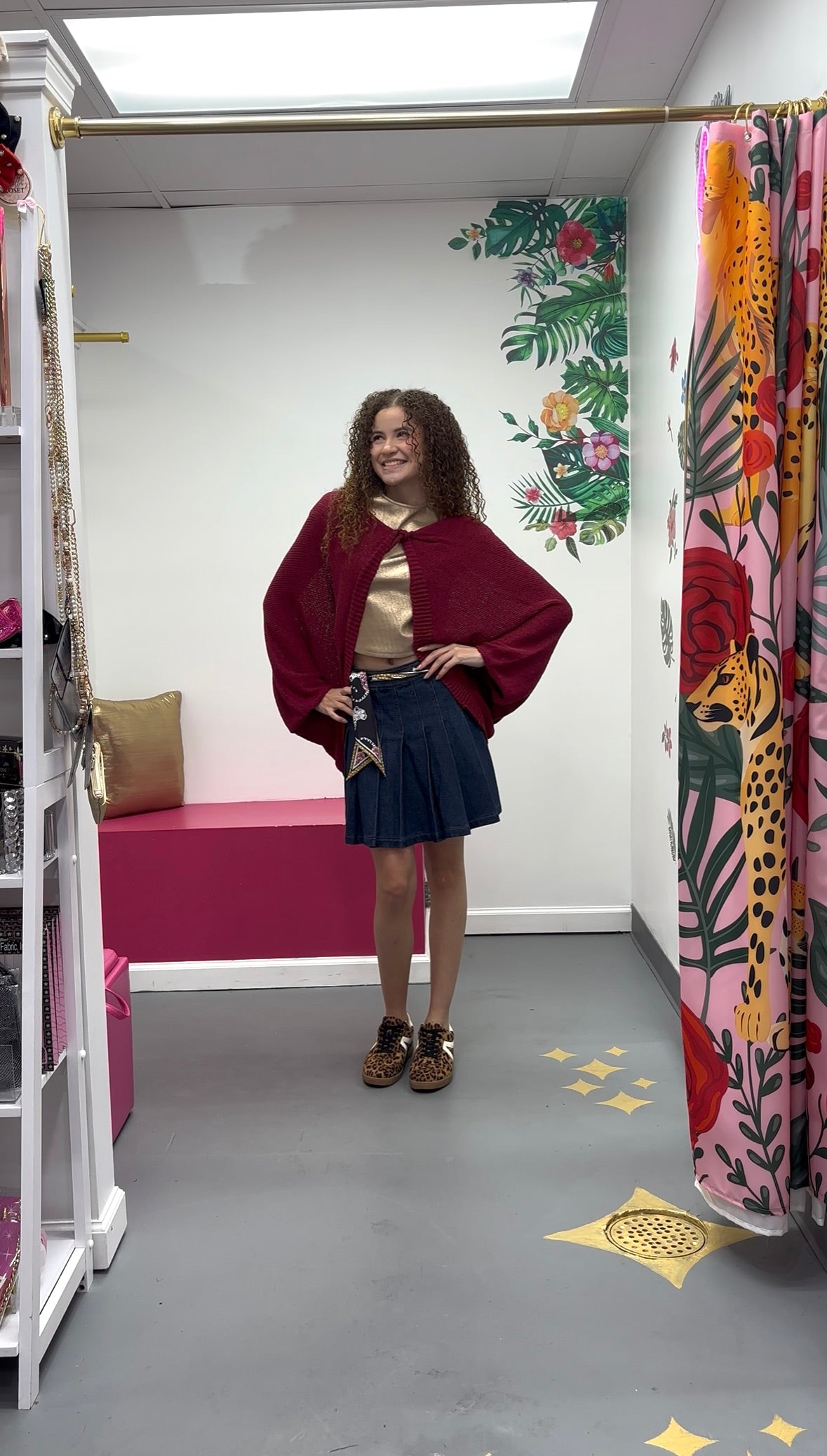 Crossover Knit Cardigan Wine