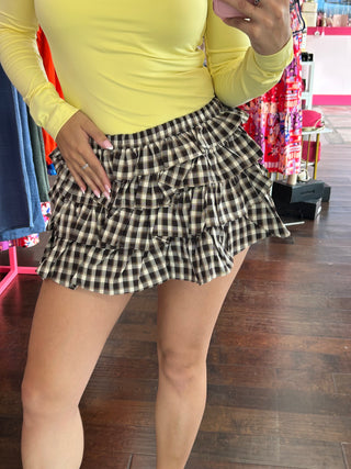 Harvest Ruffle Mini Skort