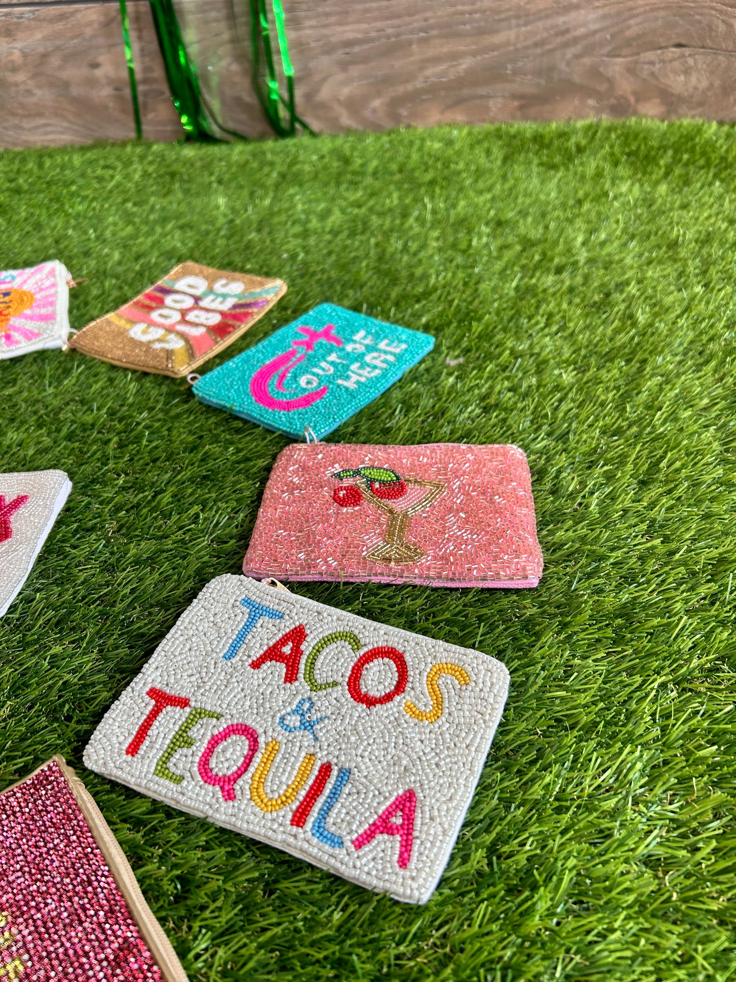 Beaded Tacos And Tequila Coin Purse