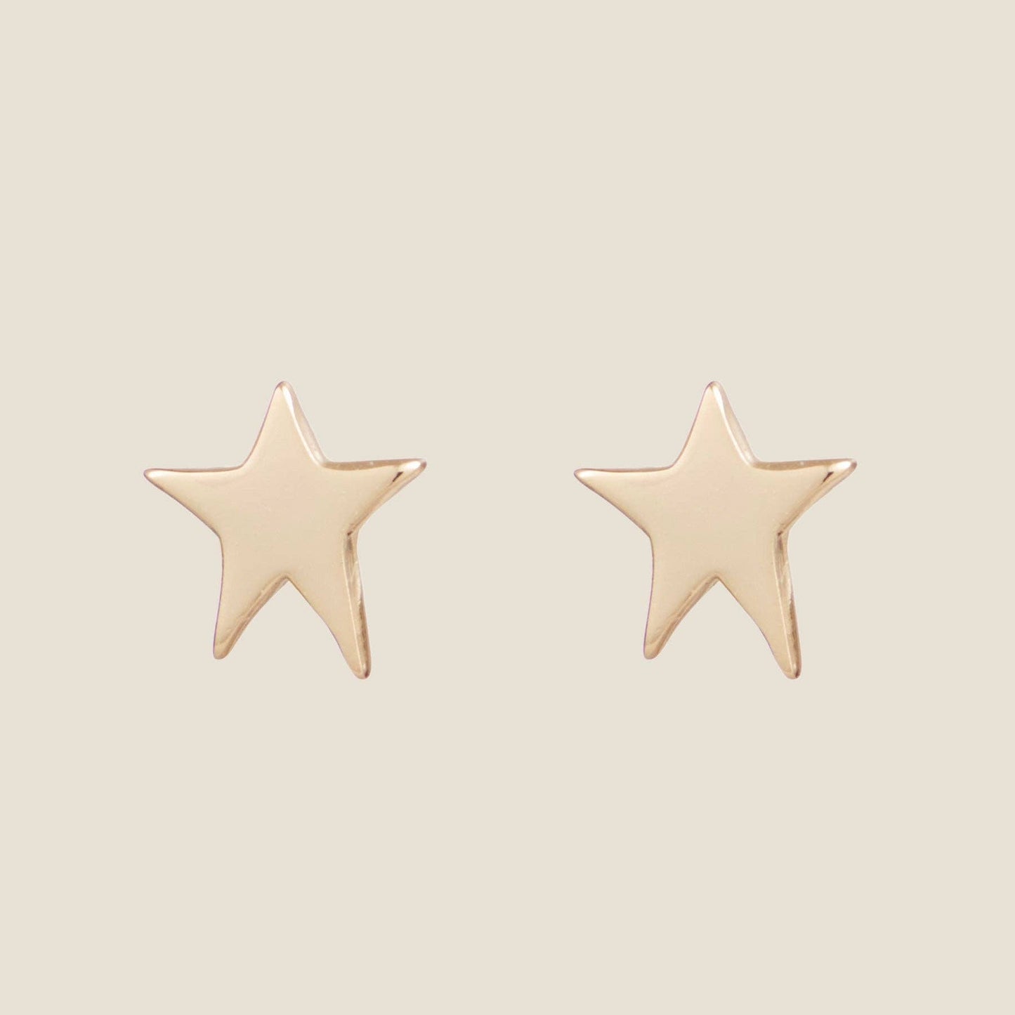 Gold Superstar Stud Earrings