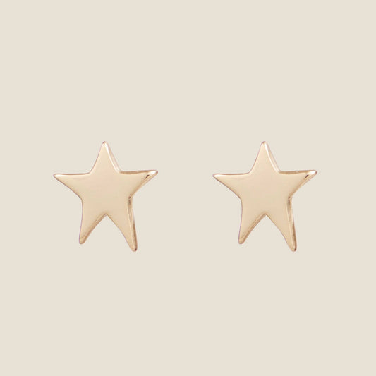 Gold Superstar Stud Earrings