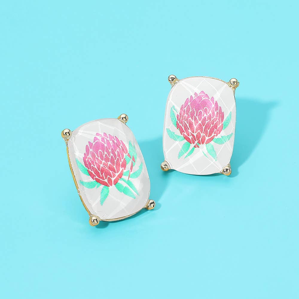 Mahjong Tile Stud Earrings