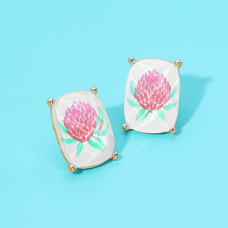 Mahjong Tile Stud Earrings