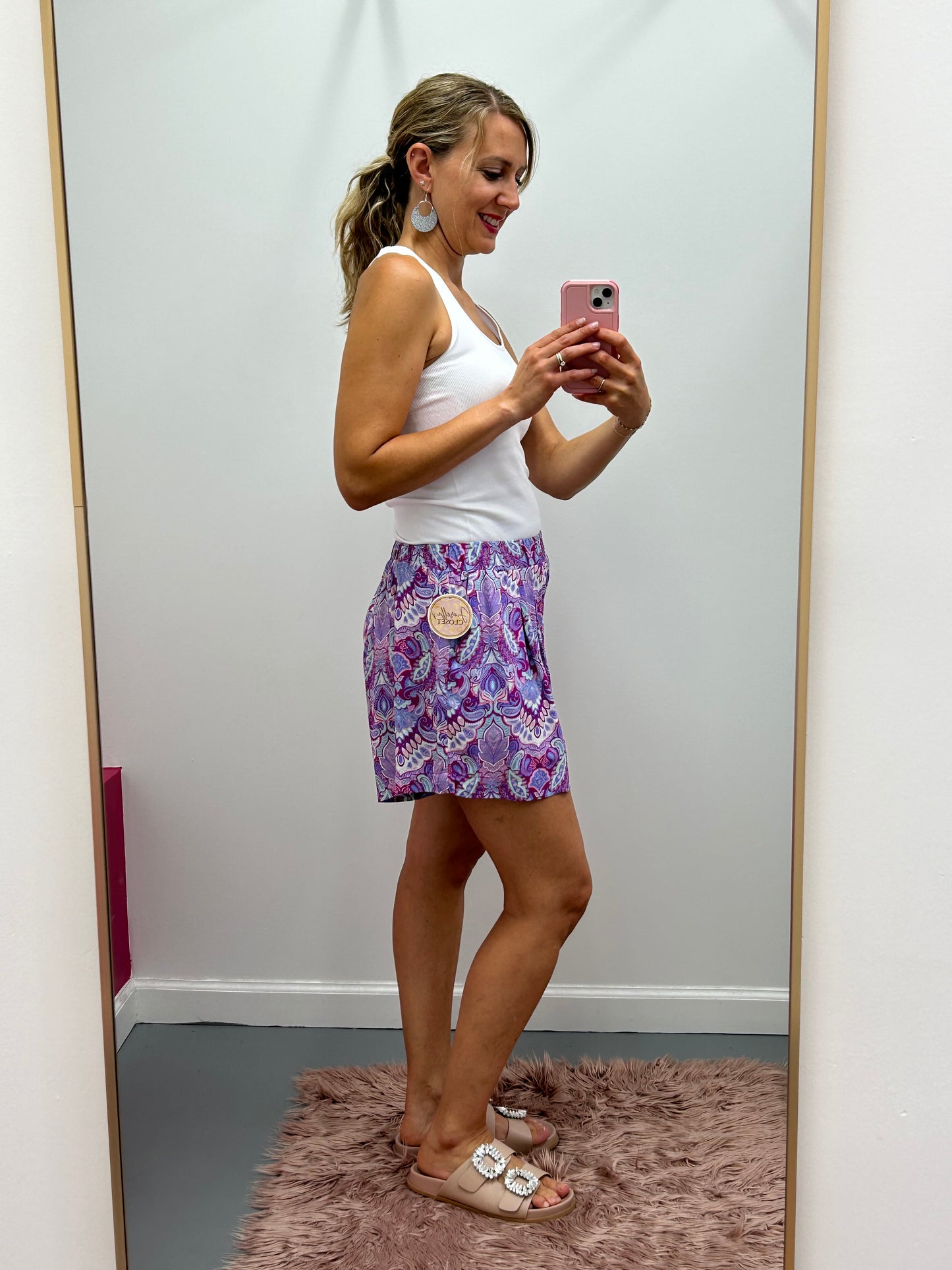 Printed Shorts Purple Mix