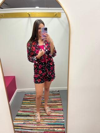 Floral Glam Set Black