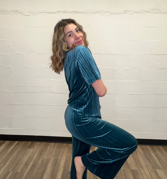 Velvet Pants Teal