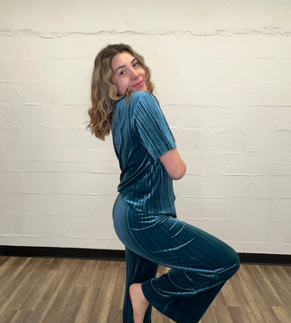 Velvet Top Teal