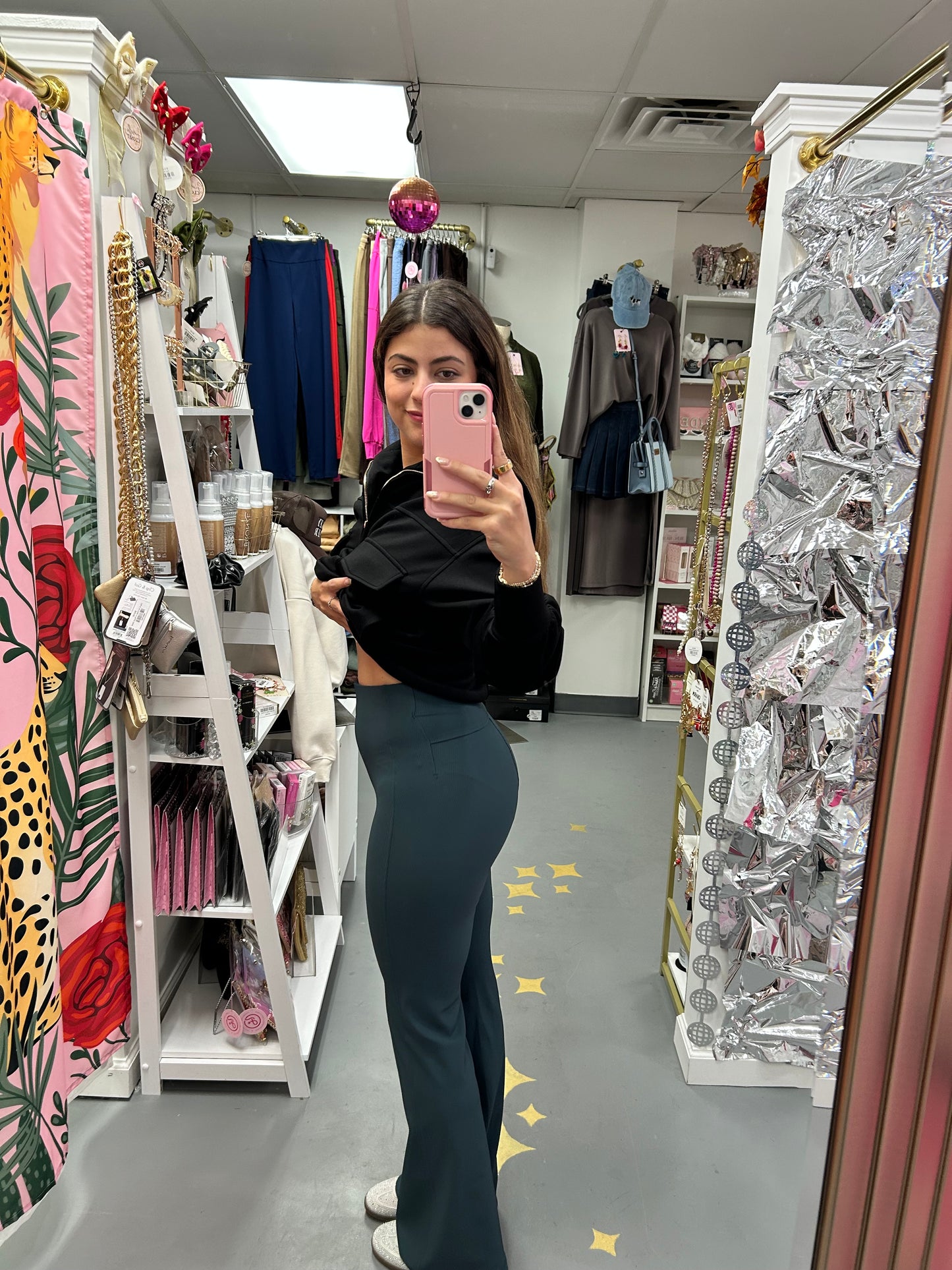 Pintuck Leggings Green