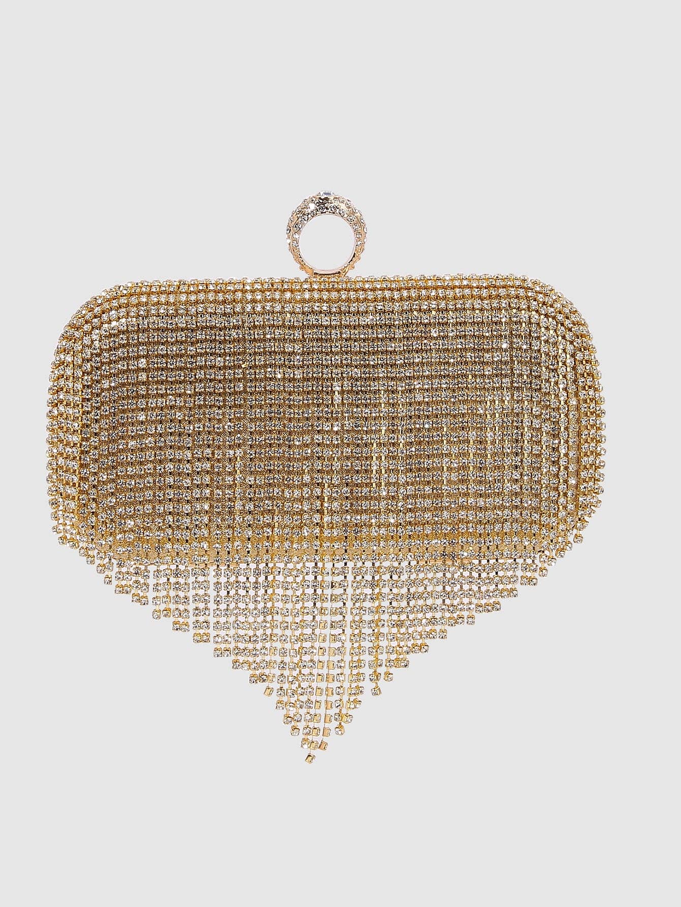 Dripping Sparkle Clutch Gold