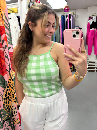 Green Checkered Tank
