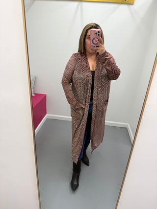 Mesh & Velvet Duster