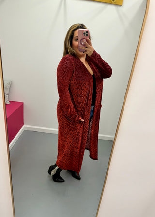 Mesh & Velvet Duster