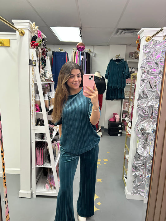 Velvet Top Teal