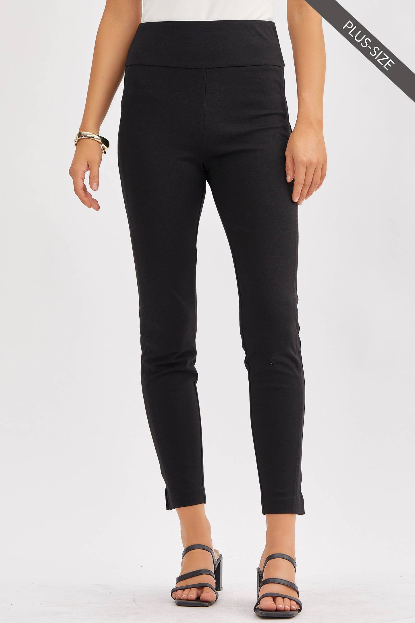 Curvy Skinny Ponte Pants 28" Black
