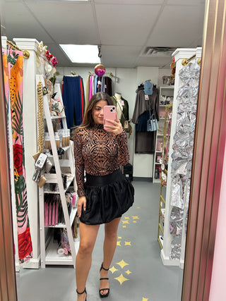 Mini Bubble Skort Black