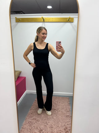 Ribbed Reversible Tank Black