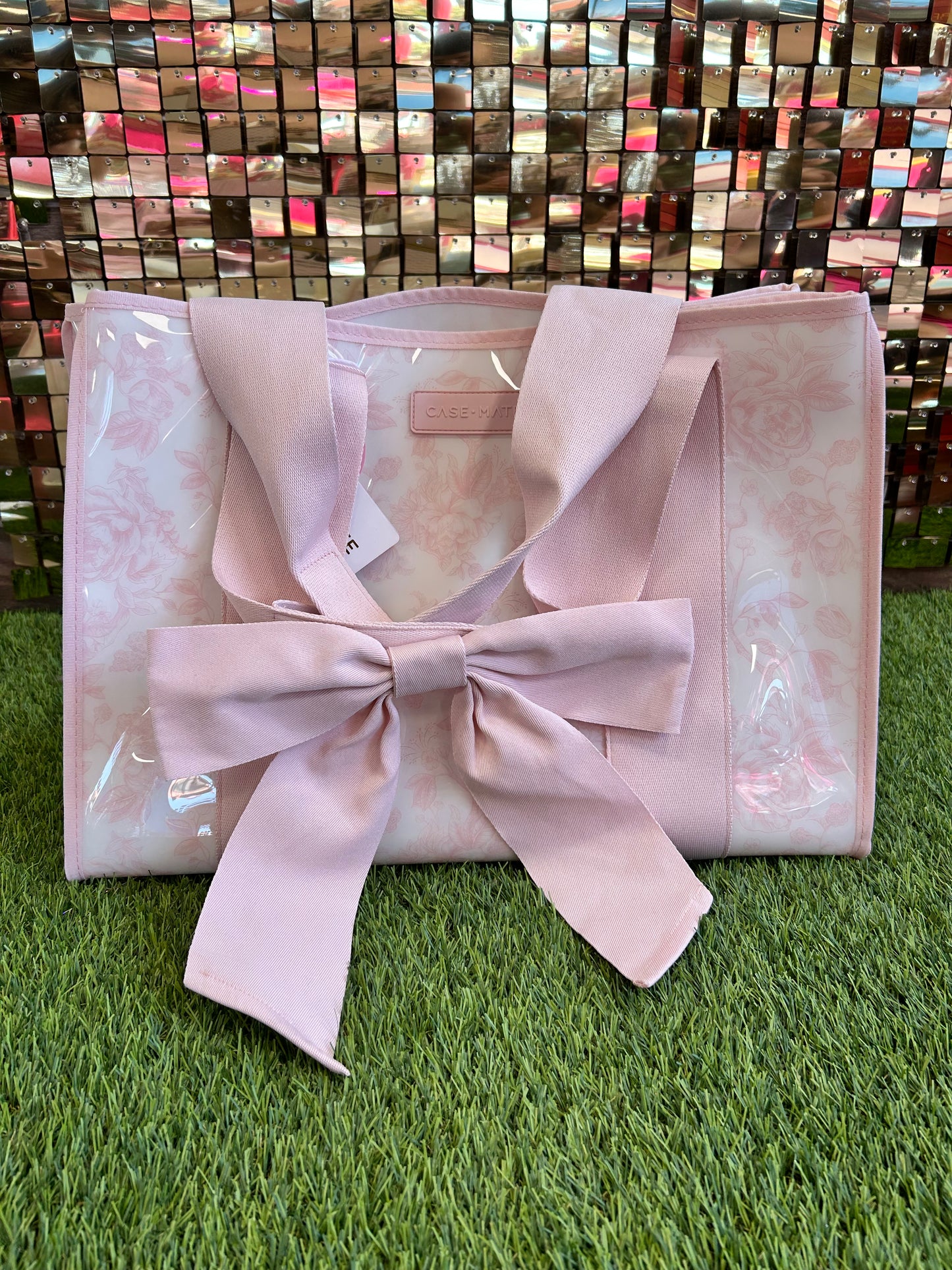 Afternoon Rosé Bow Jelly Tote Bag