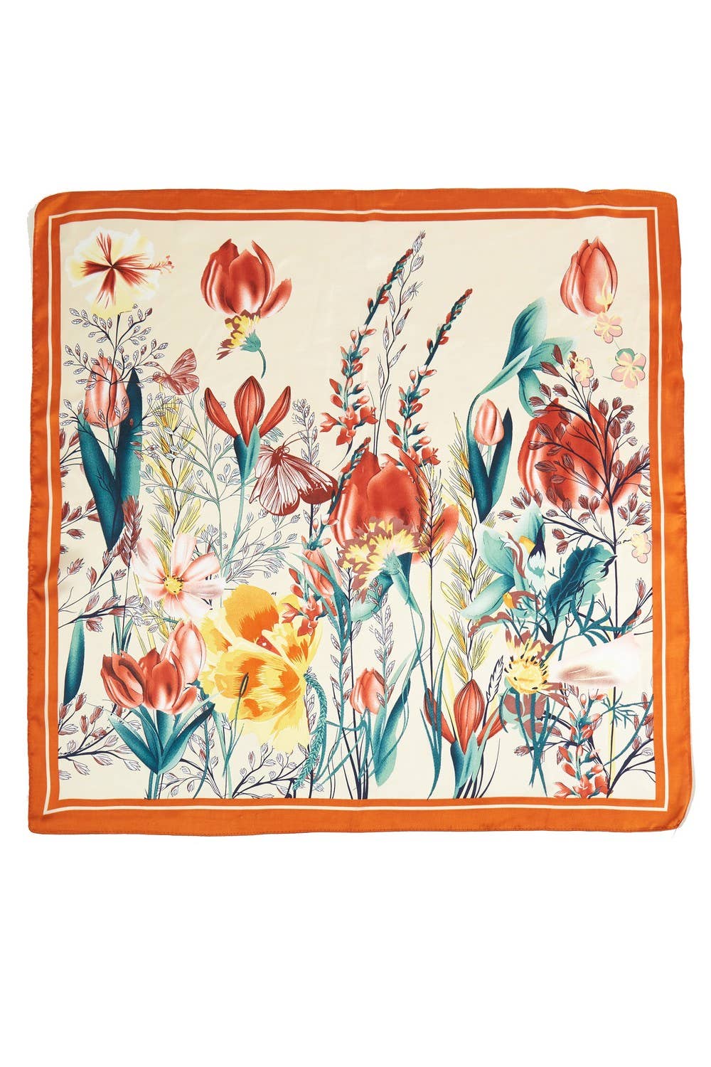 Floral Garden Bandana - Orange