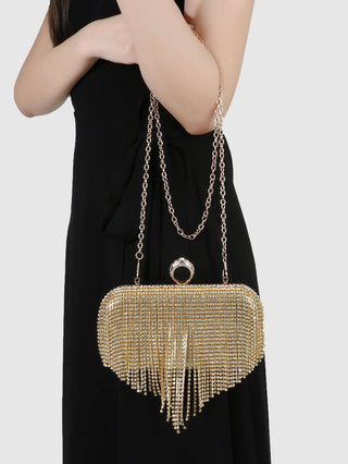 Dripping Sparkle Clutch Gold