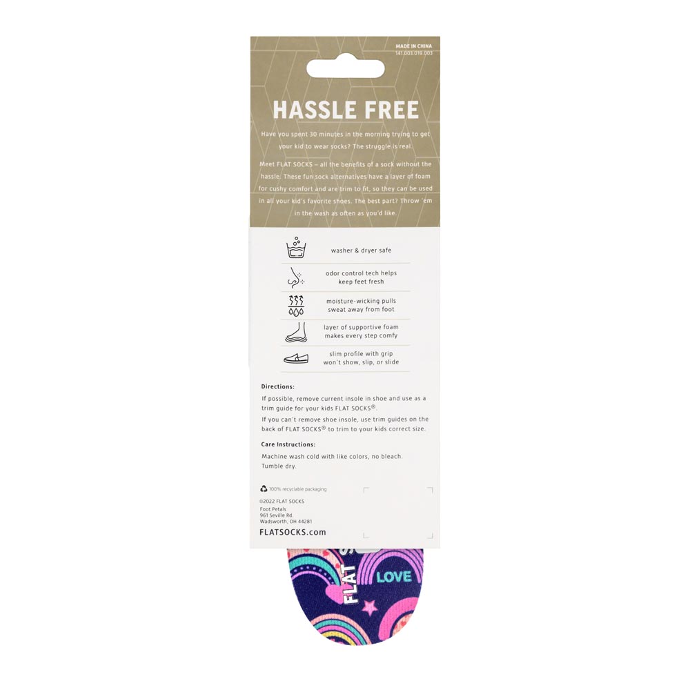 Flat Socks Kids Rainbow