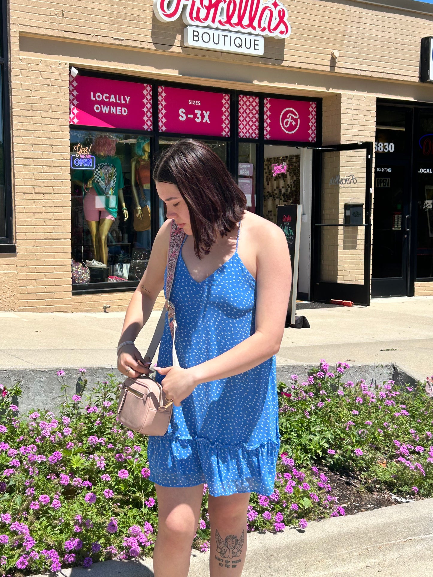 Braided Strap Open Back Dress