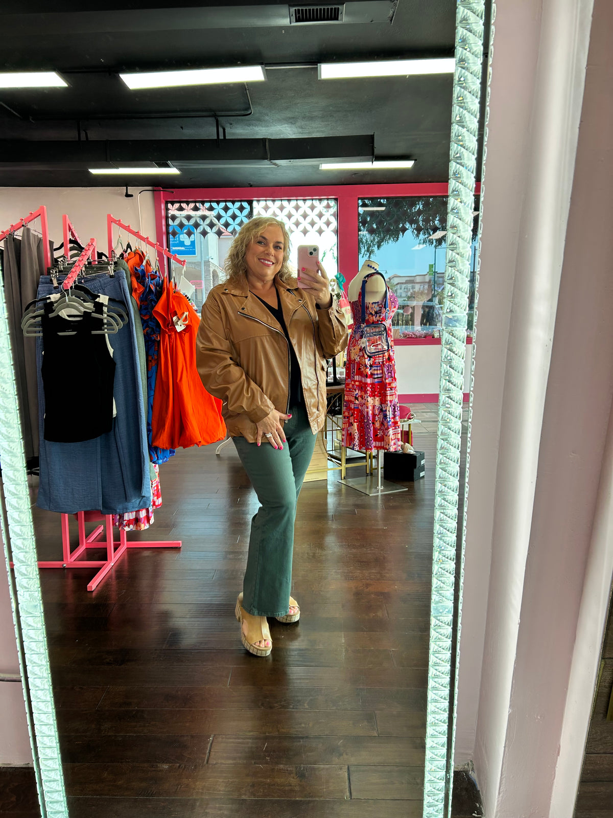 Oversized Vegan Leather Biker Jacket