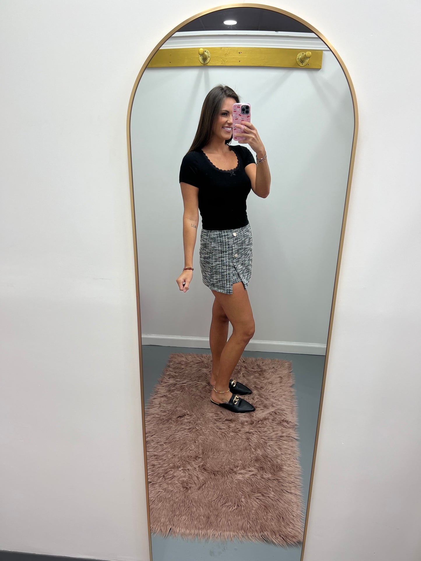 Tweed Skorts Black