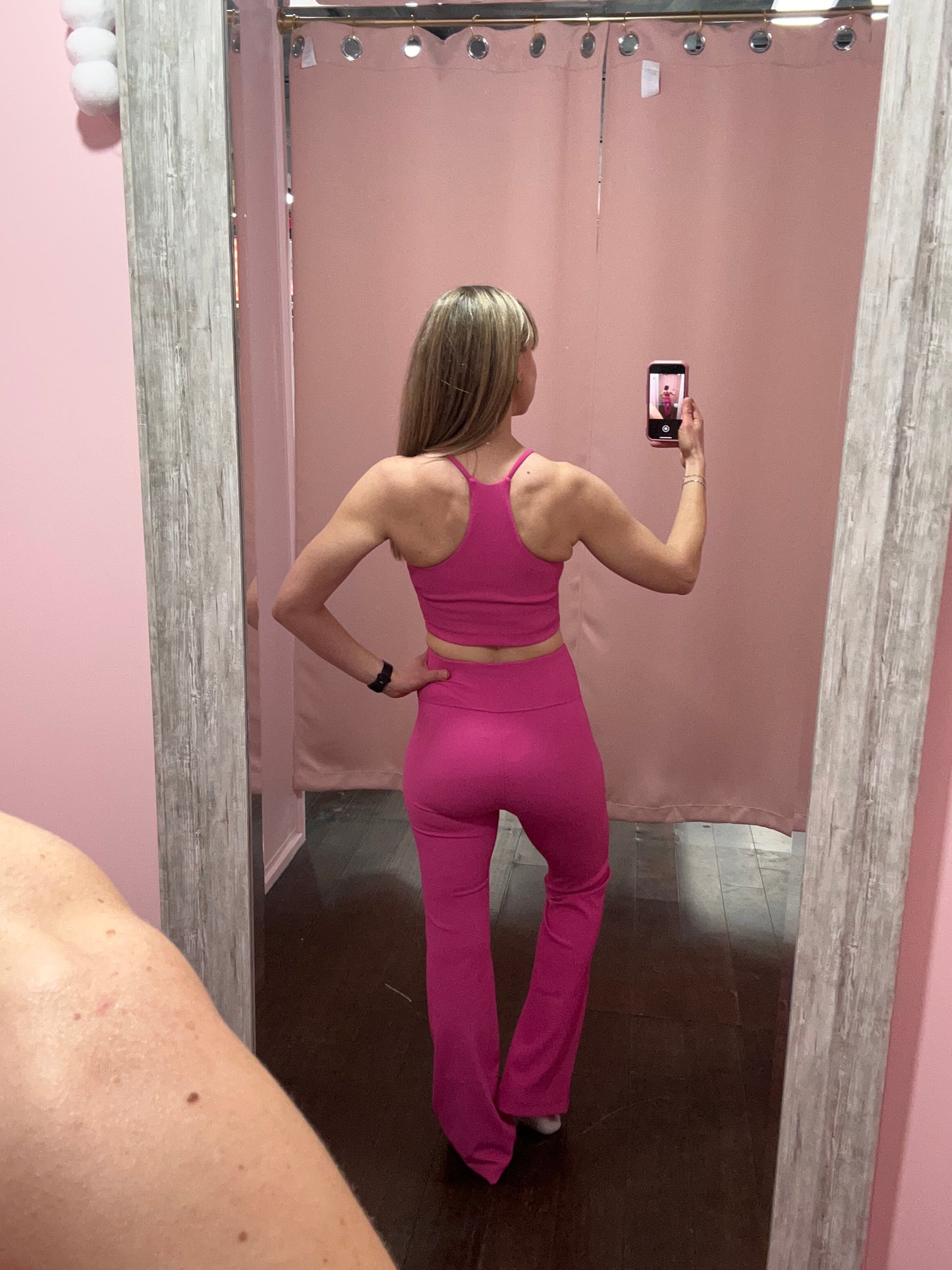 Pintuck Leggings Pink