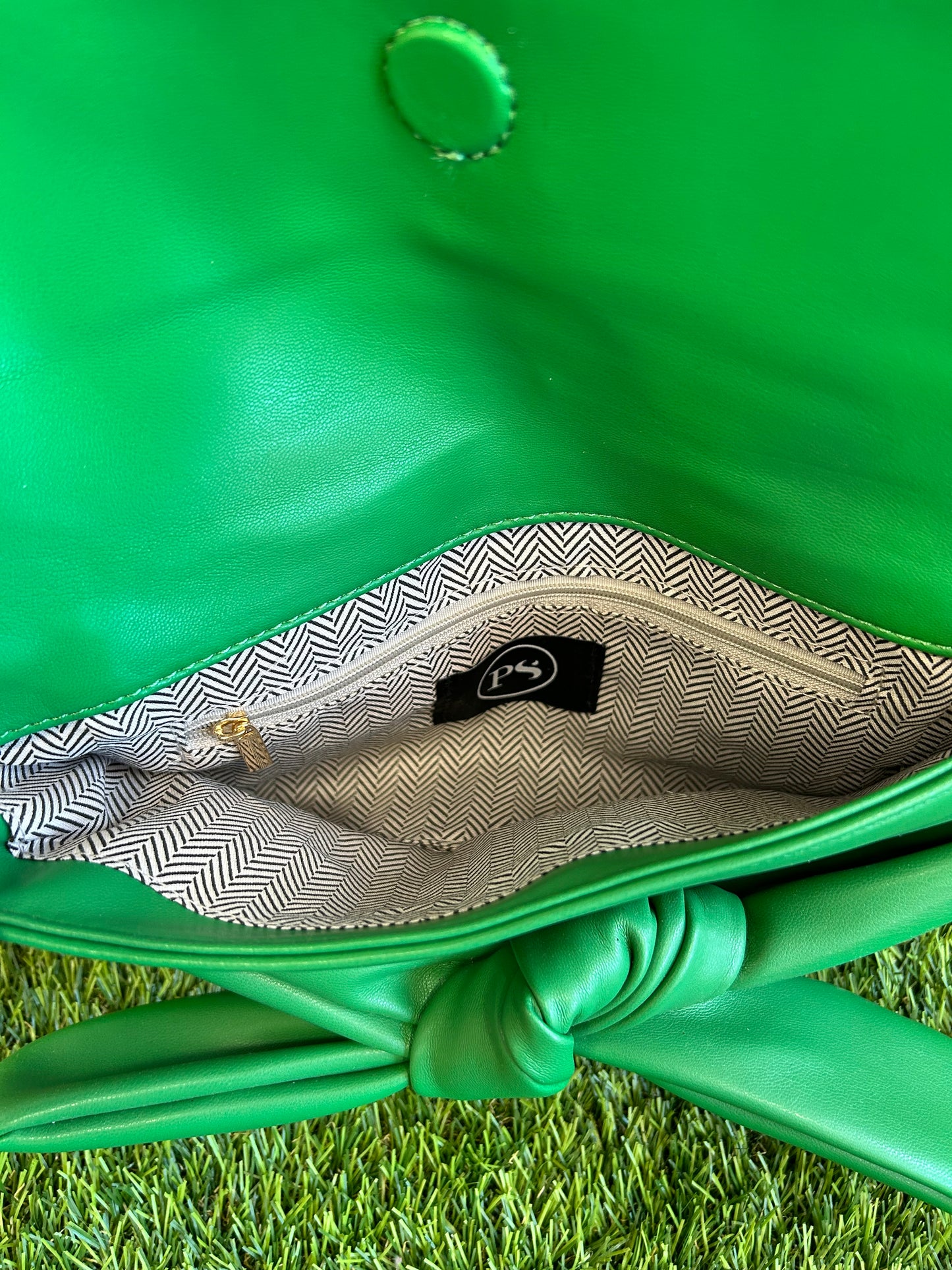 Bow Clutch Crossbody Bag Green