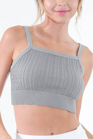 Cable Knit Bralette (9 colors)