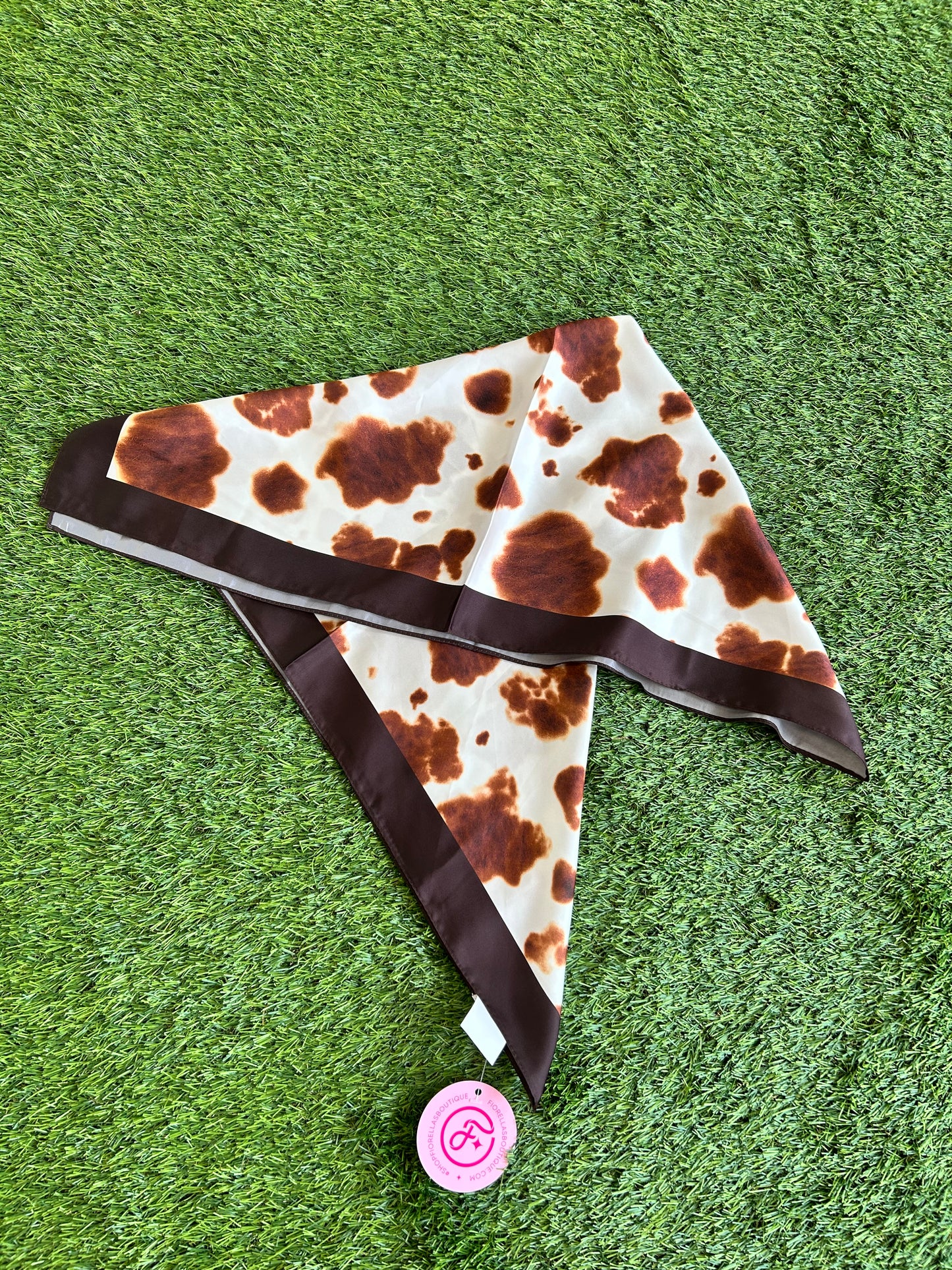Brown Cow Bandana Scarf