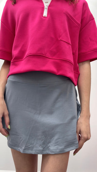 High Waist Skort Gray